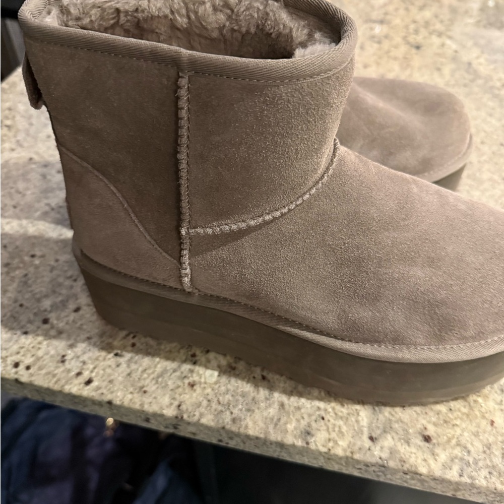 UGG Taupe Suede Winter Boots